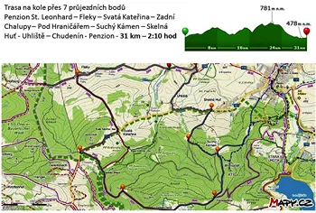 Cyklotrasa kolem penzionu na Šumavě č.4