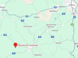 Penzionu St. Leonhard na mapě a trasa k němu